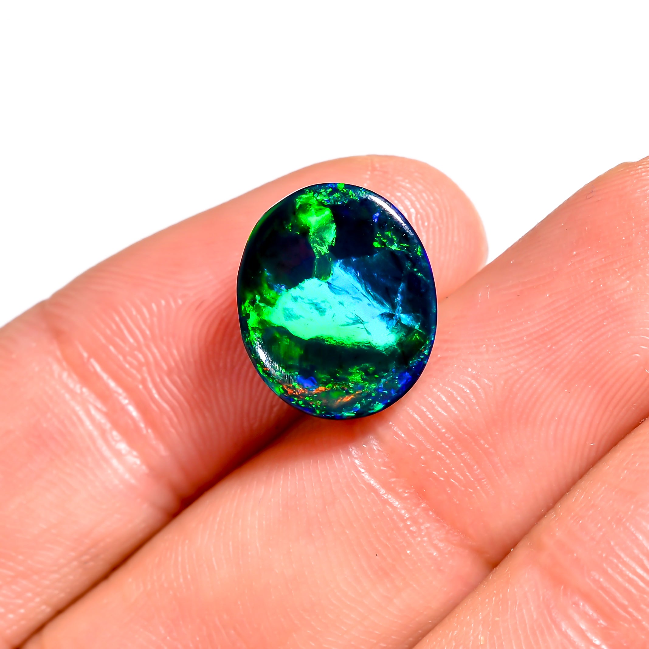 Premium quality loose 4.5 Ct Black Ethiopian Opal Cabochon, Perfect Jewelry Material with top-notch quality