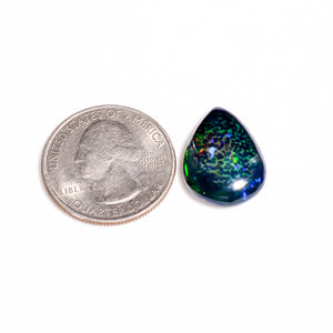 Loose 7.00 Ct Black Ethiopian Opal Cabochon Gemstone 
