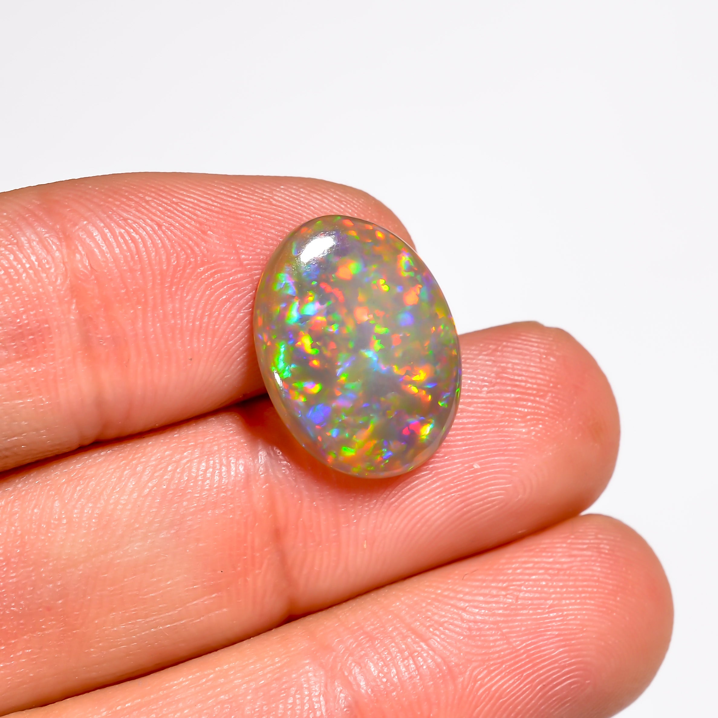 Unique Brown Ethiopian Opal cabochon loose gemstone 
