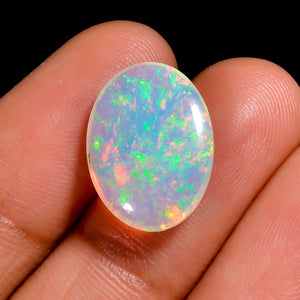 Premium Blue Fire White Ethiopian Opal Stone 
