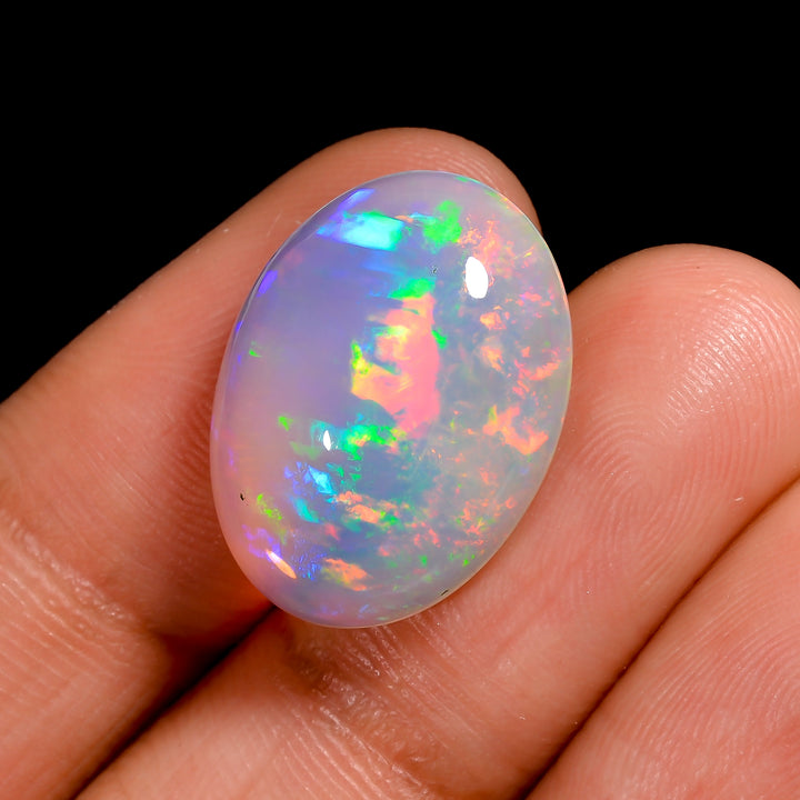 Genuine AA+ Natural White Ethiopian welo fire opal, perfect for a gift.
