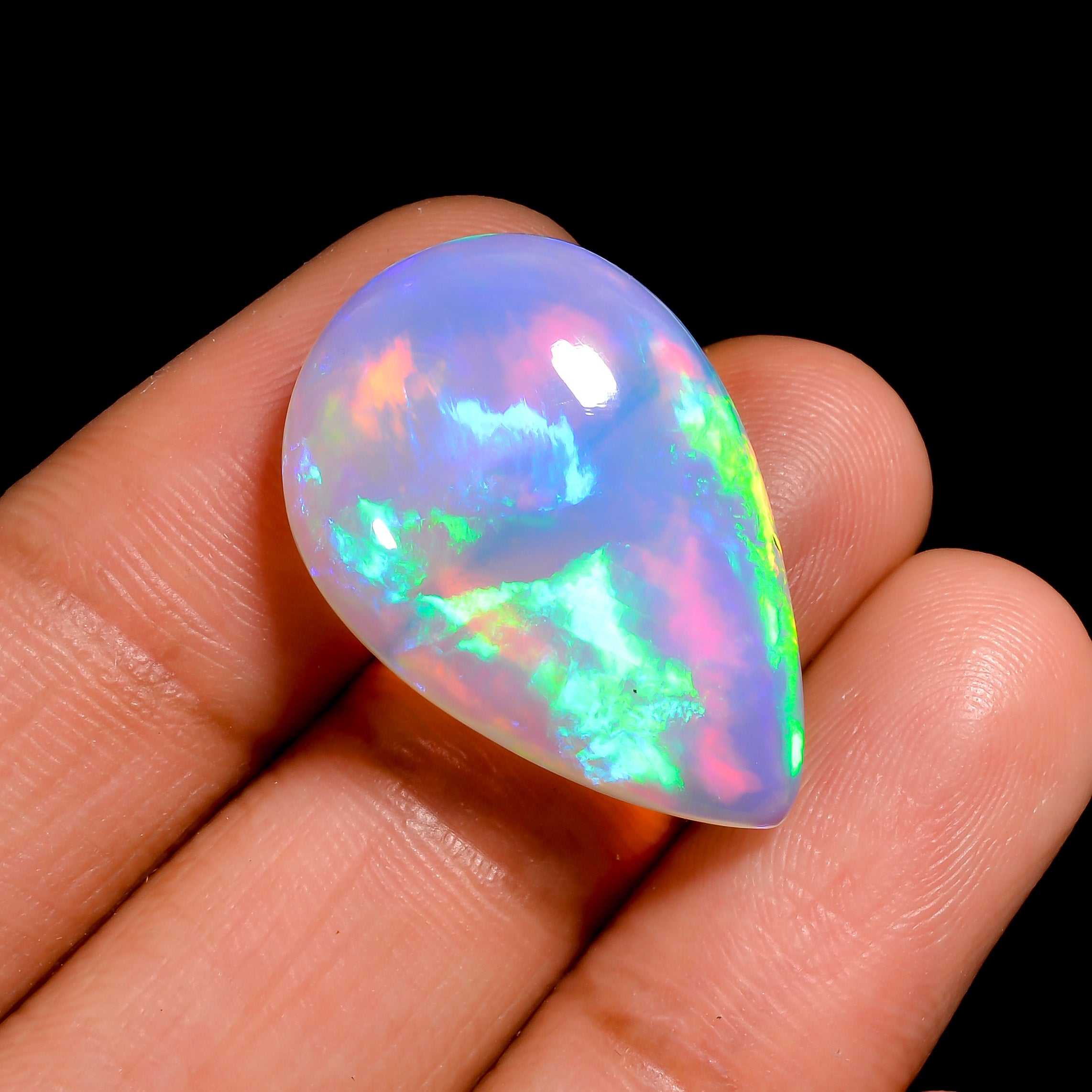 Real 13.00 Ct Ethiopian Opal Cabochon - No Treatment 
