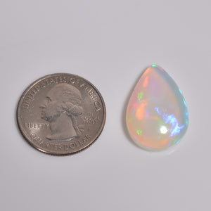 13.00 Ct White Ethiopian Opal Cabochon Loose Stone 

