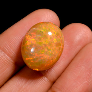 High-quality 13.00 Carat Ethiopian Brown Opal colourful fire play 
