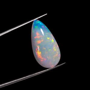 11.00 Cts White Ethiopian Opal Pear Cabochons With fire play 
