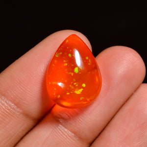 AAA+ Orange Ethiopian Opal Cabochons Pear Cut Gemstone 

